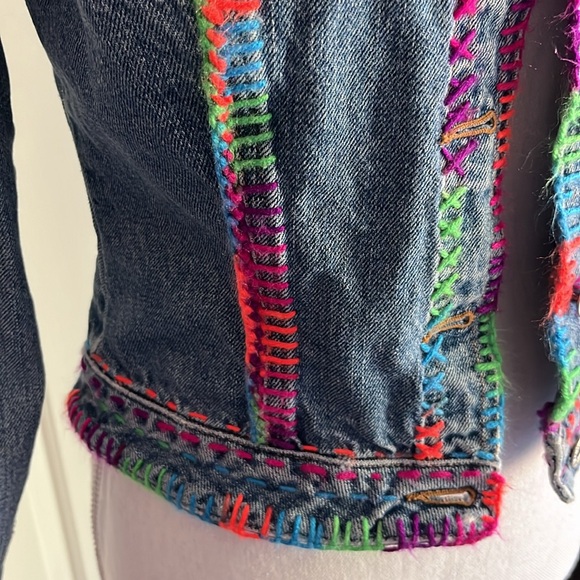 Guess Hand Embellished Jean Jacket - Picture 4 of 13